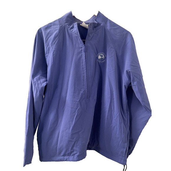 EP Golf Jacket 1/2 Zip Womens L Purple Lavender Pebble Beach Logo Performance - Picture 1 of 5
